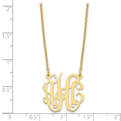 Sterling Silver/Gold-plated Small Monogram Necklace XNA546GP