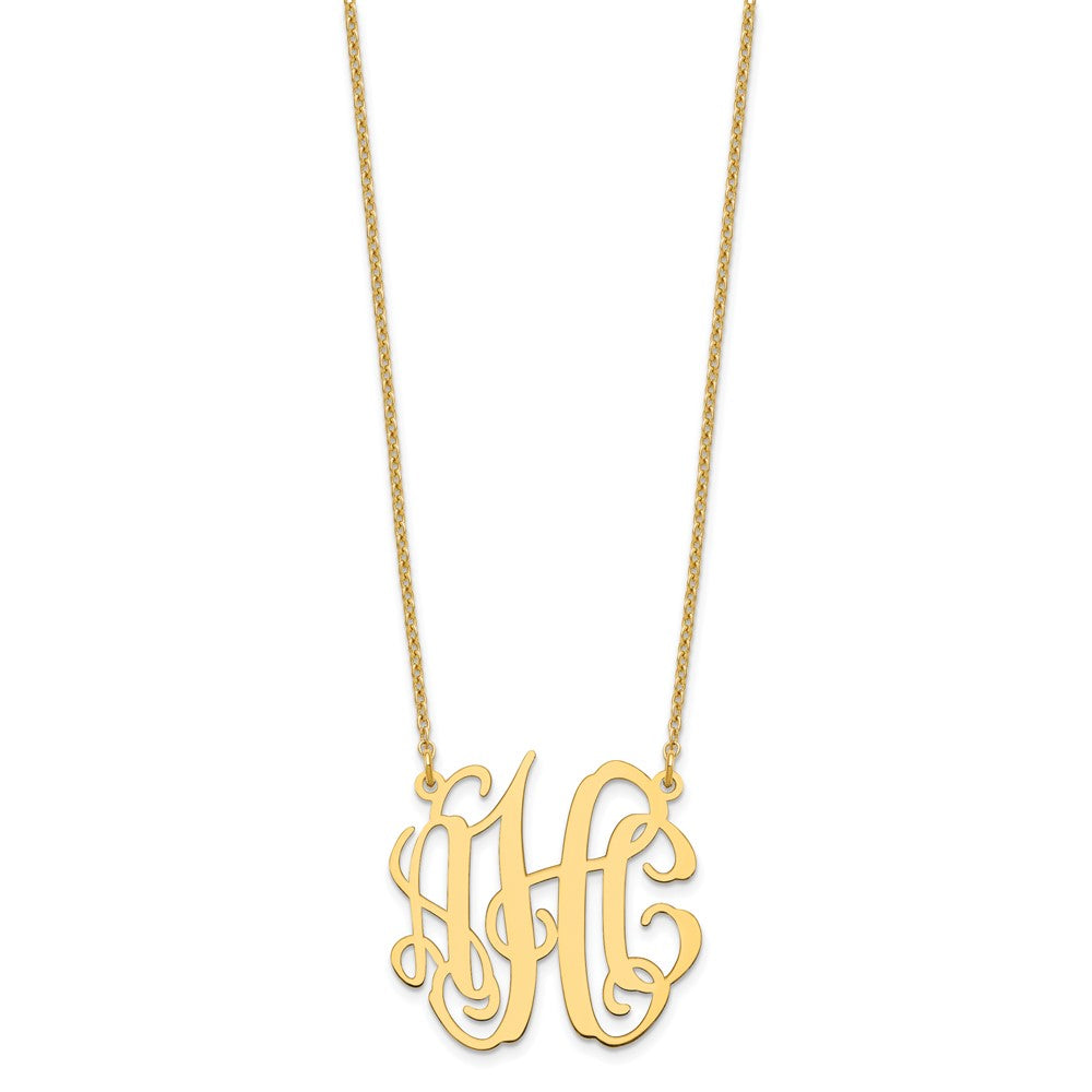 Sterling Silver/Gold-plated Small Monogram Necklace XNA547GP