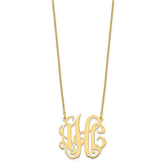 Sterling Silver/Gold-plated Small Monogram Necklace XNA547GP