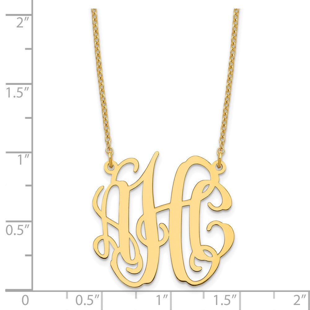 Sterling Silver/Gold-plated Small Monogram Necklace XNA547GP