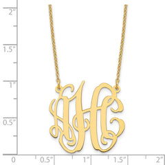 Sterling Silver/Gold-plated Small Monogram Necklace XNA547GP