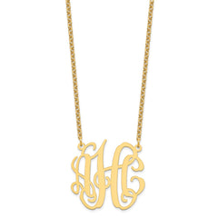 Sterling Silver/Gold-plated Medium Monogram Necklace XNA548GP
