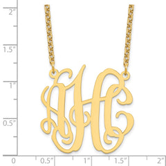 Sterling Silver/Gold-plated Medium Monogram Necklace XNA548GP