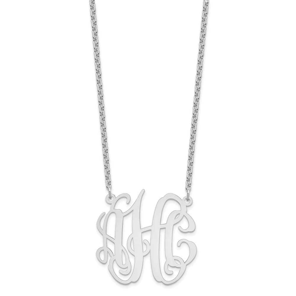Sterling Silver/Rhodium-plated Medium Monogram Necklace XNA548SS