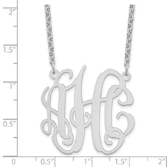 Sterling Silver/Rhodium-plated Medium Monogram Necklace XNA548SS