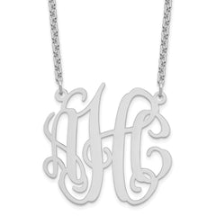 Sterling Silver/Rhodium-plated Medium Monogram Necklace XNA548SS