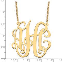 Sterling Silver/Gold-plated Large Monogram Necklace XNA549GP