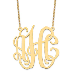 Sterling Silver/Gold-plated Large Monogram Necklace XNA550GP