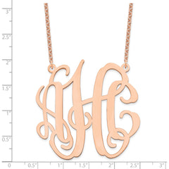 Sterling Silver/Rose-plated Large Monogram Necklace XNA550RP