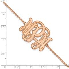 Sterling Silver/Rose-plated Etched Monogram Bracelet XNA562RP