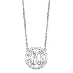 Sterling Silver/Rhodium-plated Small Family Monogram Necklace XNA569SS--6