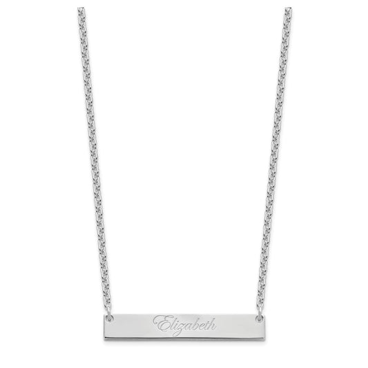 SS/Rhodium-plated Medium EDWARDIAN SCRIPT Brar Necklace XNA641SS