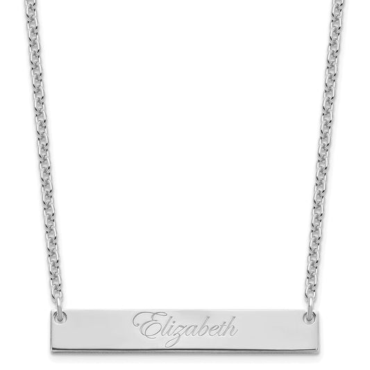 SS/Rhodium-plated Medium EDWARDIAN SCRIPT Brar Necklace XNA641SS