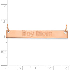 SS/Rose-plated Large Capitalized ARIAL ROUNDED Bar Necklace XNA645RP