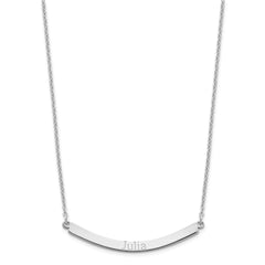 Sterling Silver/Rose-plated Curved Bar Necklace XNA649SS