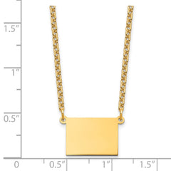 Sterling Silver/Gold-plated Colorado State Necklace XNA706GP-CO