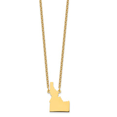 Sterling Silver/Gold-plated Idaho State Necklace XNA706GP-ID