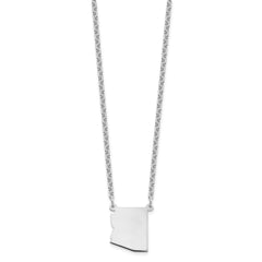 Sterling Silver/Rhodium-plated Arizona State Necklace XNA706SS-AZ