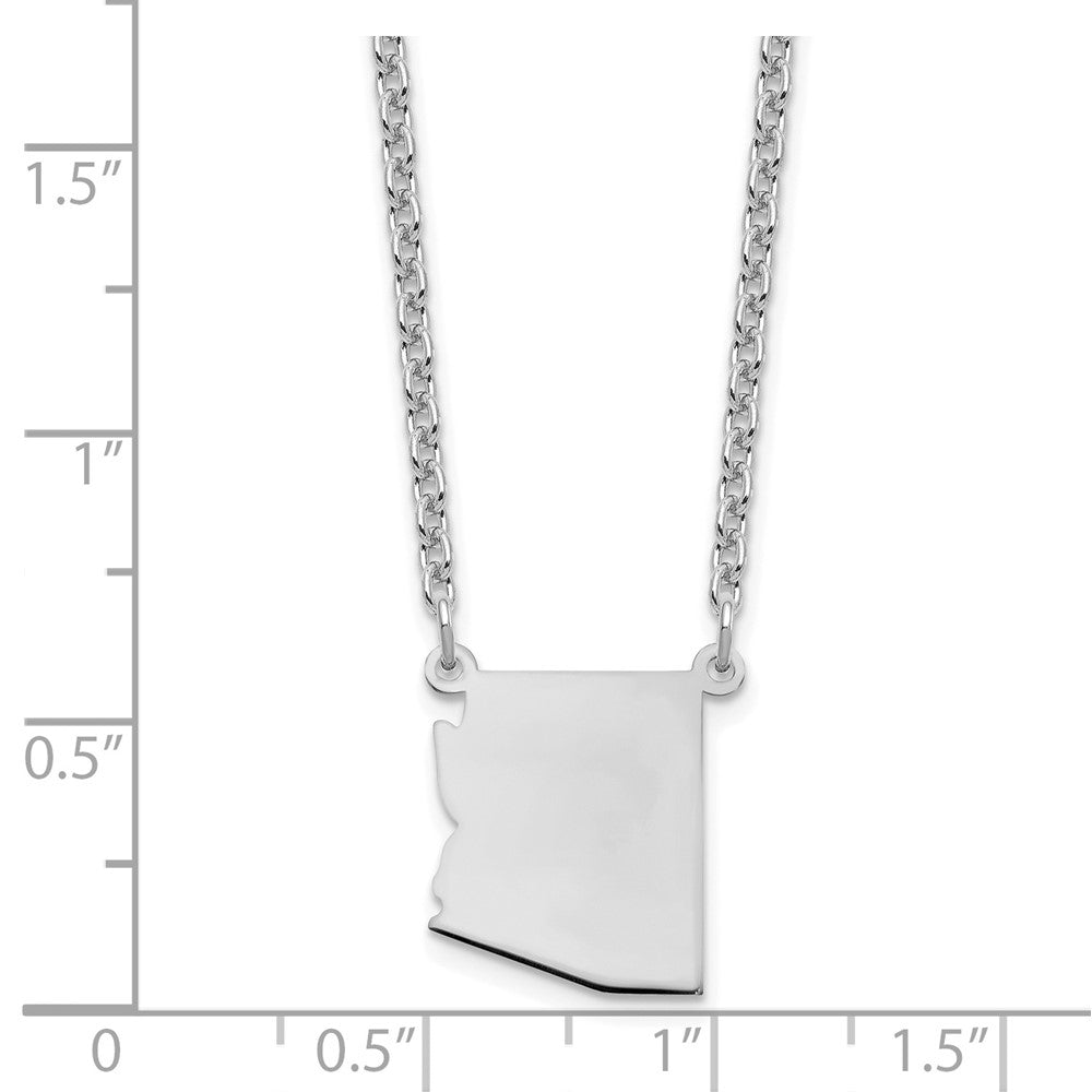Sterling Silver/Rhodium-plated Arizona State Necklace XNA706SS-AZ