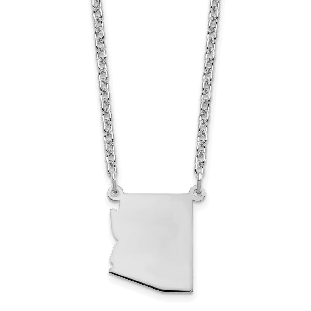 Sterling Silver/Rhodium-plated Arizona State Necklace XNA706SS-AZ