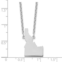 Sterling Silver/Rhodium-plated Idaho State Necklace XNA706SS-ID