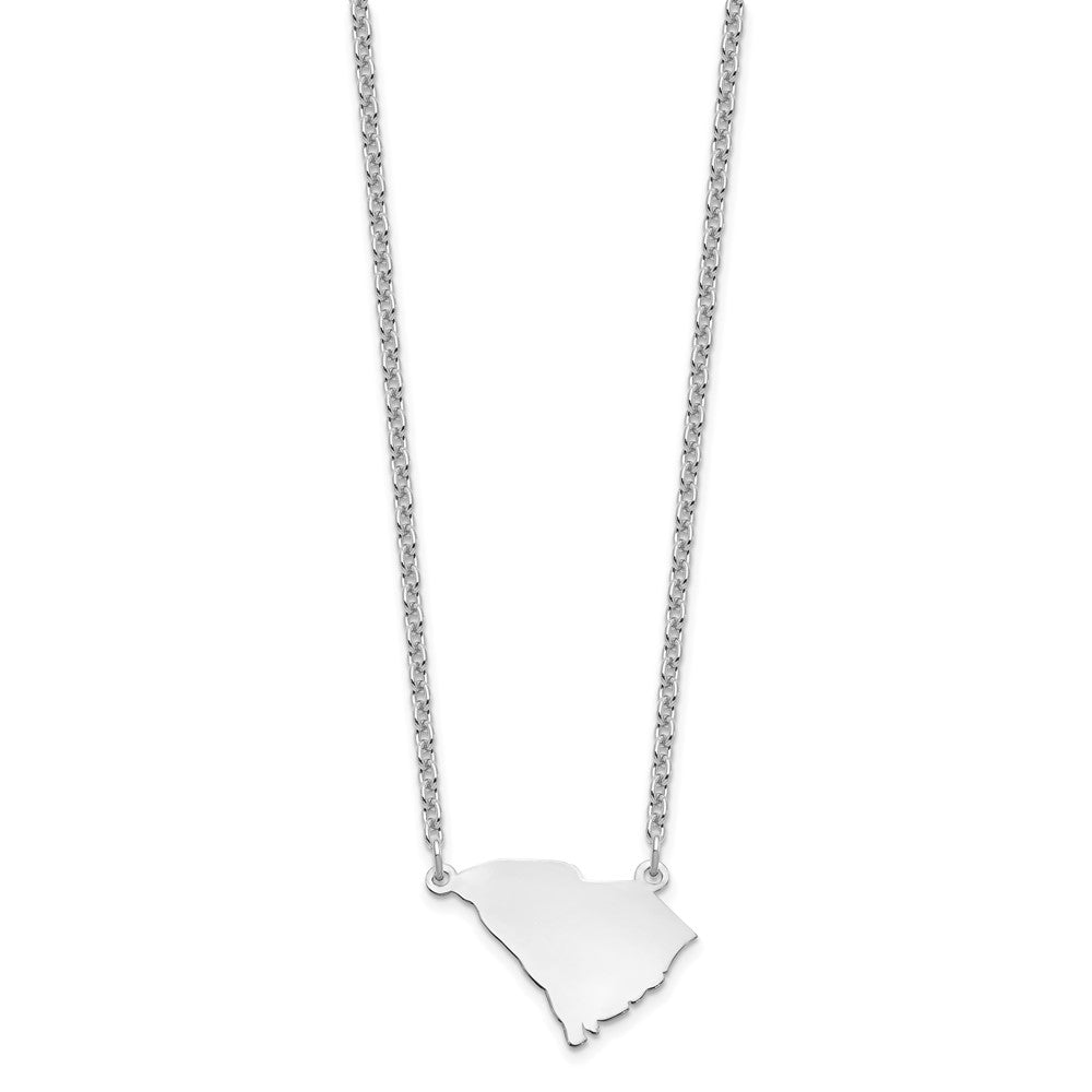 Sterling Silver/Rhodium-plated South Carolina State Necklace XNA706SS-SC