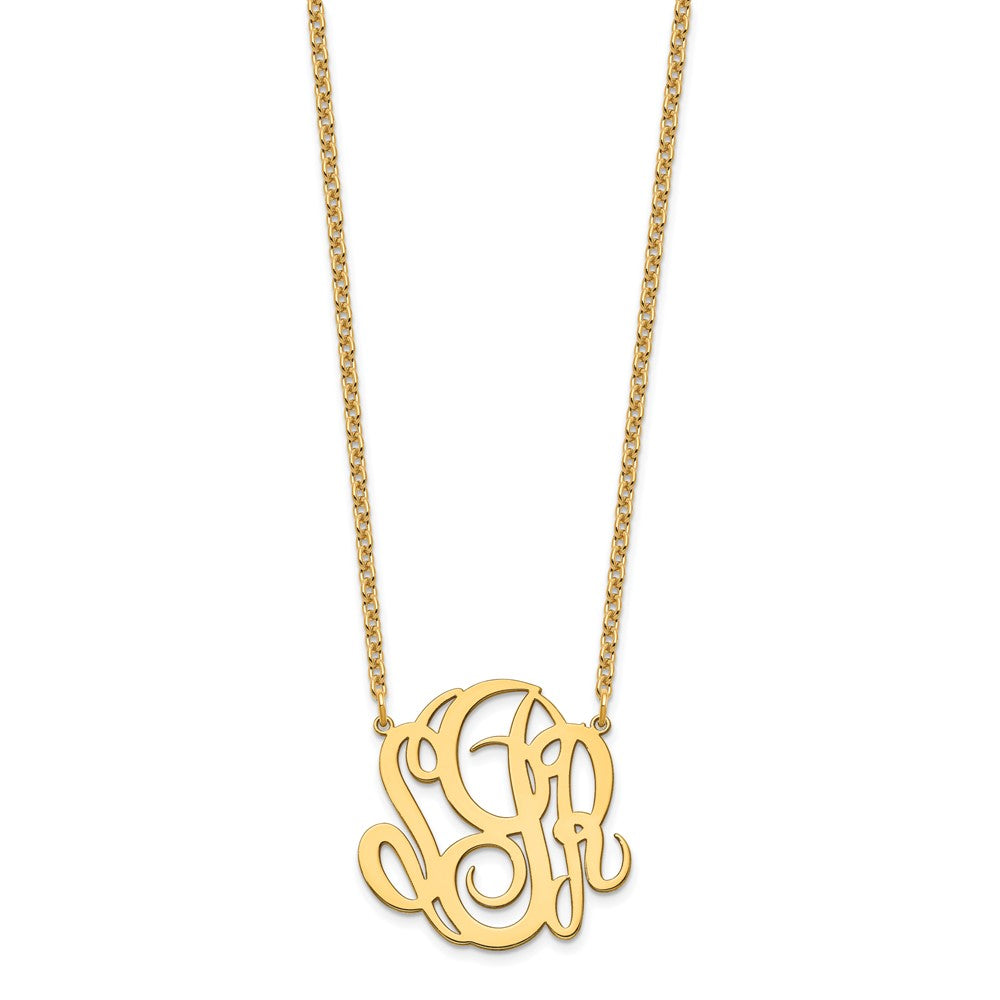 Sterling Silver/Gold-plated Monogram Necklace XNA888GP