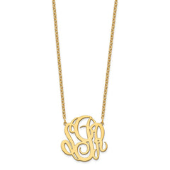 Sterling Silver/Gold-plated Monogram Necklace XNA888GP