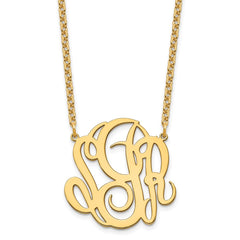 Sterling Silver/Gold-plated Monogram Necklace XNA888GP