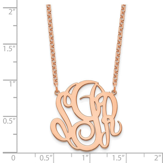 Sterling Silver/Rose-plated Monogram Necklace XNA888RP