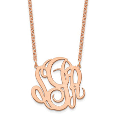 Sterling Silver/Rose-plated Monogram Necklace XNA888RP