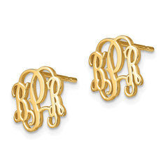 XNE23GP Sterling Silver/Gold-plated Monogram Post Earrings
