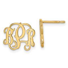 XNE23GP Sterling Silver/Gold-plated Monogram Post Earrings