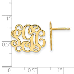 XNE25GP Sterling Silver/Gold-plated Monogram Post Earrings