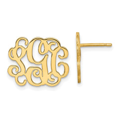 XNE25GP Sterling Silver/Gold-plated Monogram Post Earrings