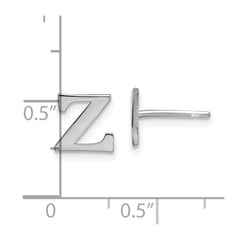 XNE46SS_Z Sterling Silver Rhodium-plated Letter Z Initial Post Earrings