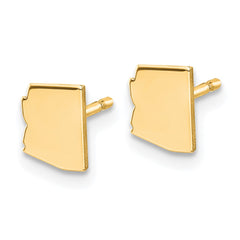 XNE50GP-AZ Sterling Silver/Gold-plated Arizona State Earrings