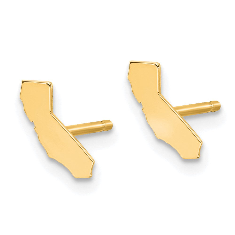 XNE50GP-CA Sterling Silver/Gold-plated California State Earrings