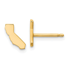 XNE50GP-CA Sterling Silver/Gold-plated California State Earrings