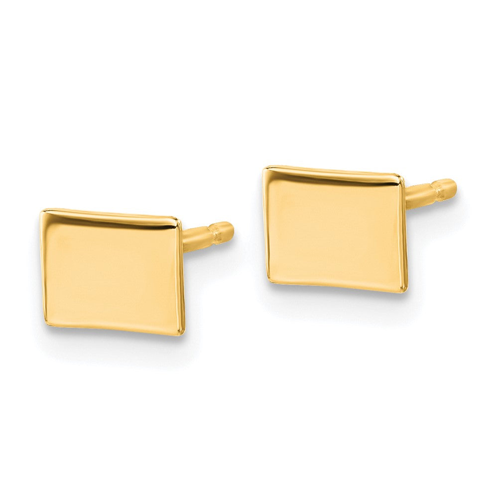 XNE50GP-CO Sterling Silver/Gold-plated Colorado State Earrings