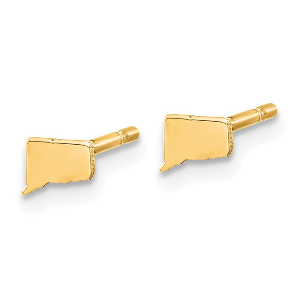 XNE50GP-CT Sterling Silver/Gold-plated Connecticut State Earrings