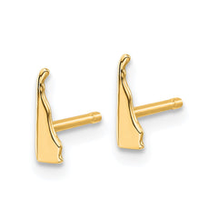 XNE50GP-DE Sterling Silver/Gold-plated Delaware State Earrings