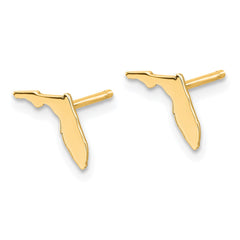 XNE50GP-FL Sterling Silver/Gold-plated Florida State Earrings