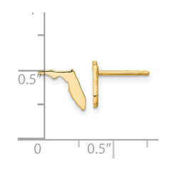 XNE50GP-FL Sterling Silver/Gold-plated Florida State Earrings