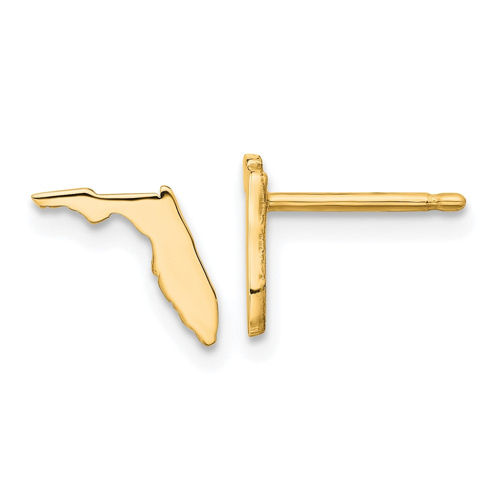 XNE50GP-FL Sterling Silver/Gold-plated Florida State Earrings