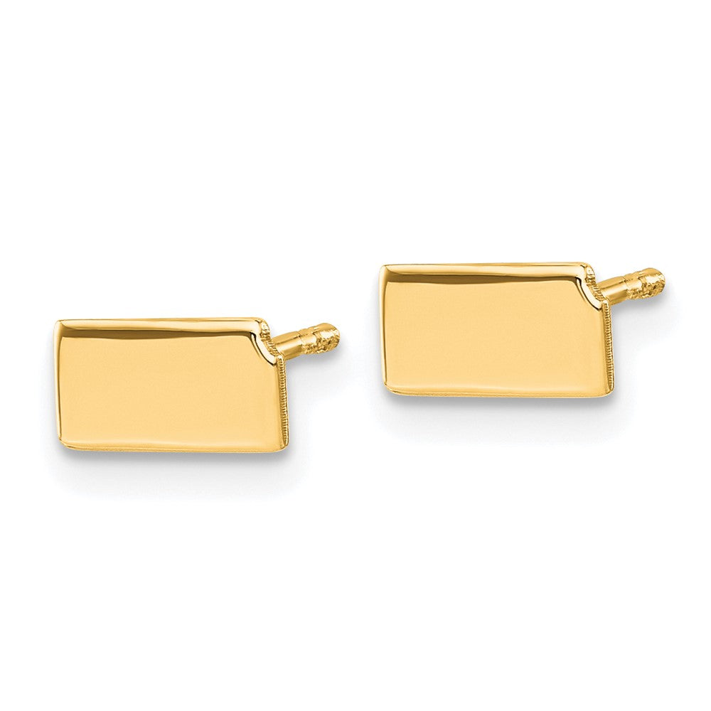 XNE50GP-KS Sterling Silver/Gold-plated Kansas State Earrings