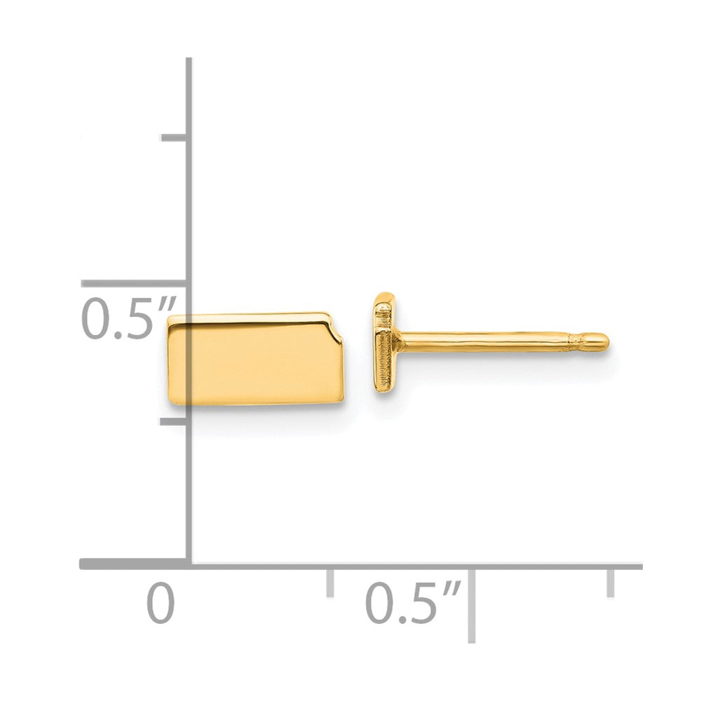 XNE50GP-KS Sterling Silver/Gold-plated Kansas State Earrings