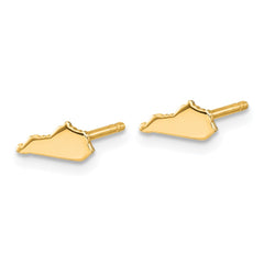 XNE50GP-KY Sterling Silver/Gold-plated Kentucky State Earrings