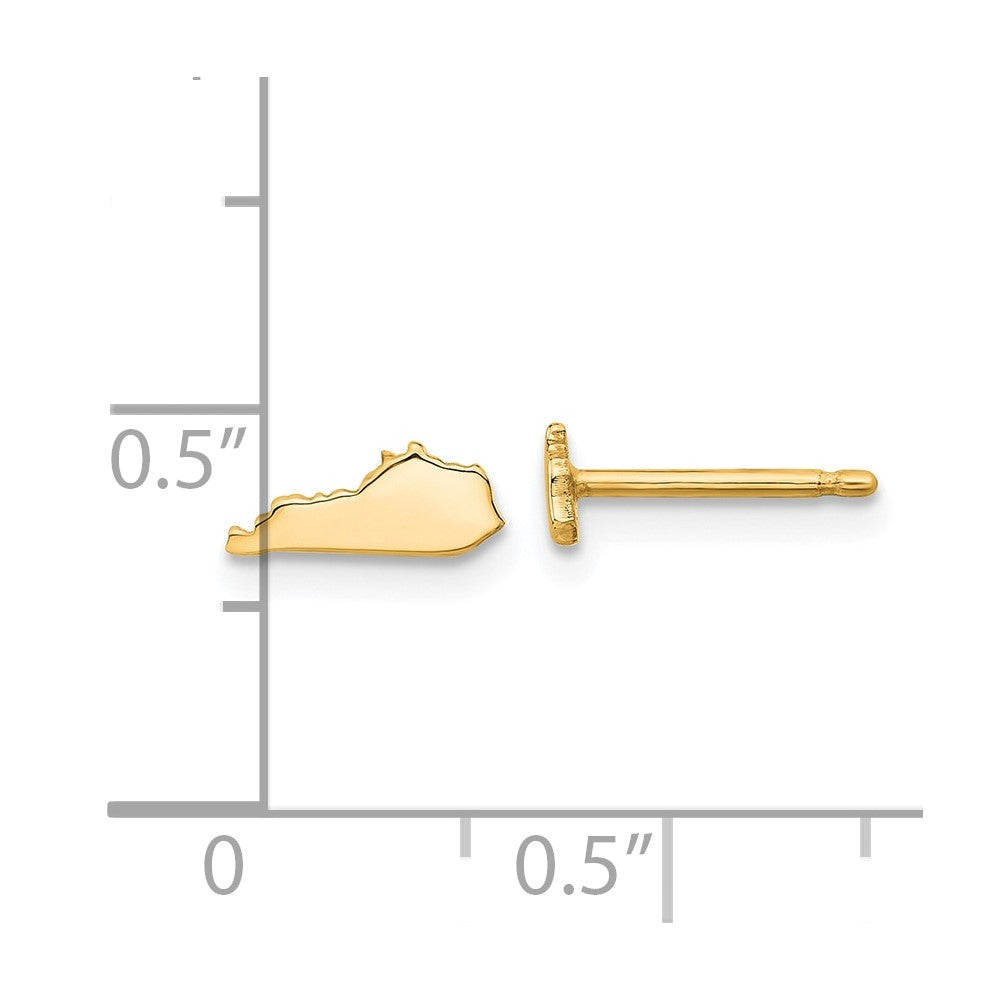 XNE50GP-KY Sterling Silver/Gold-plated Kentucky State Earrings