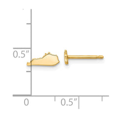 XNE50GP-KY Sterling Silver/Gold-plated Kentucky State Earrings